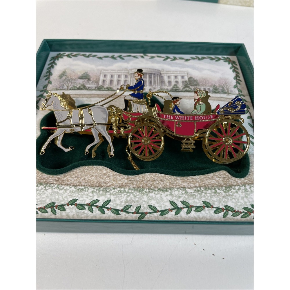 WHITE HOUSE HISTORICAL ASSOCIATION 2001 ORNAMENT - Complete InBOX - ESTATE PIECE - Picture 5 of 9